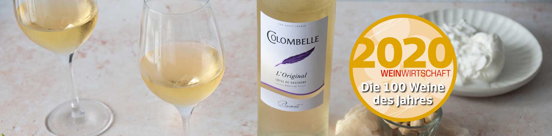 Colombelle L'Original 2019, meilleur vin blanc français 2020 d'après Weinwirtschaft